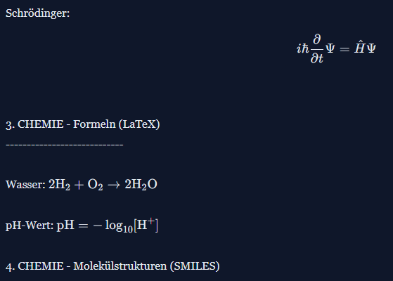 Chemische Gleichungen