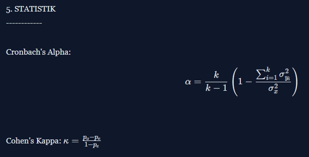 Statistische Formeln